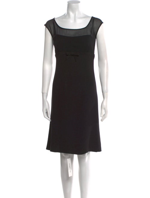 Armani Collezioni Bateau Neckline Knee-Length Dress