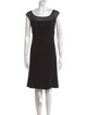 Armani Collezioni Bateau Neckline Knee-Length Dress