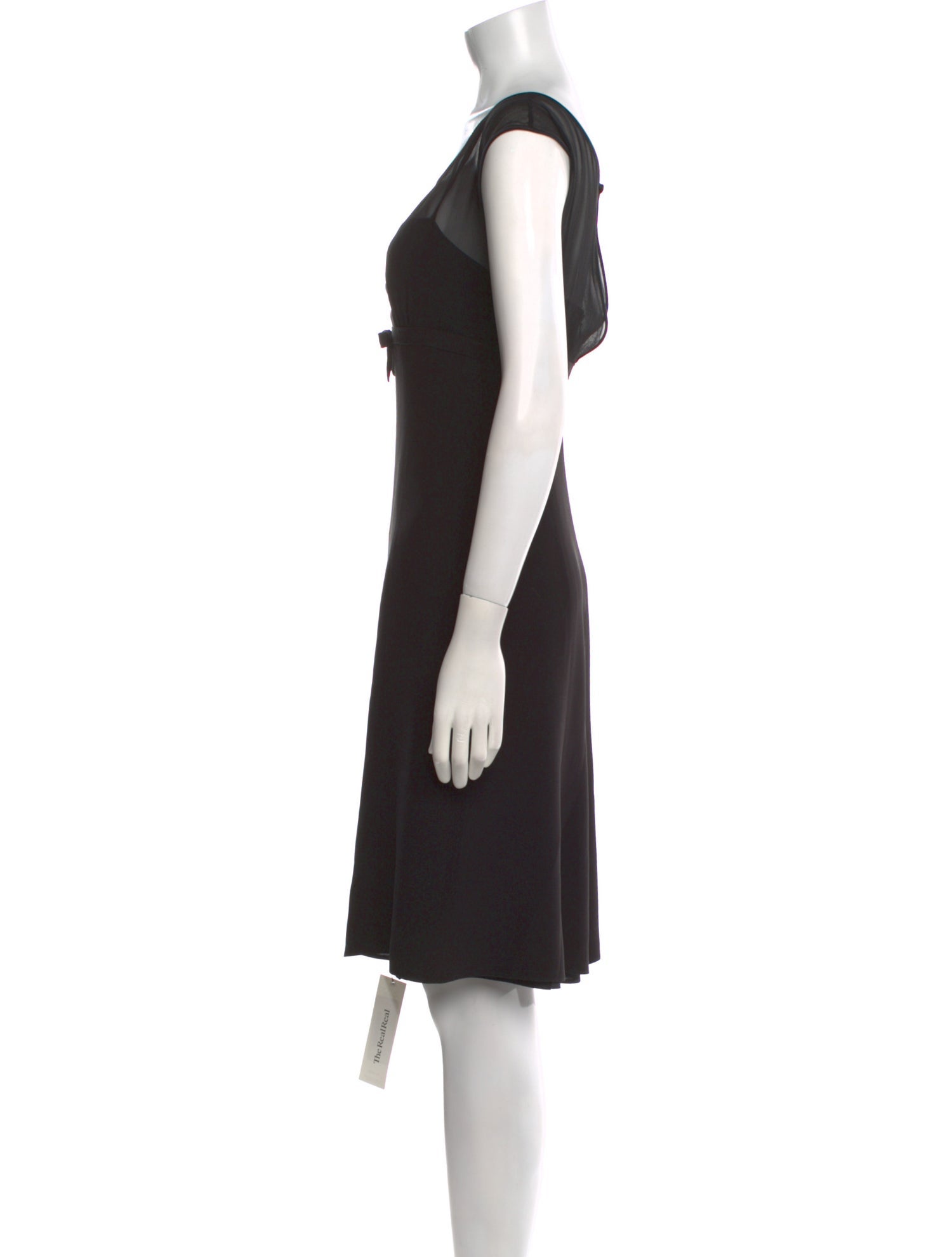 Armani Collezioni Bateau Neckline Knee-Length Dress