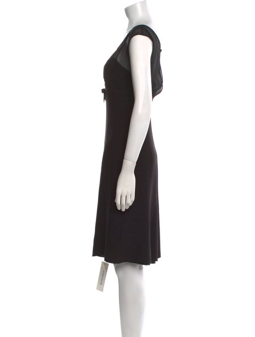 Armani Collezioni Bateau Neckline Knee-Length Dress