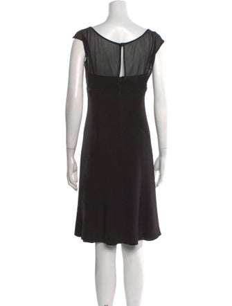 Armani Collezioni Bateau Neckline Knee-Length Dress