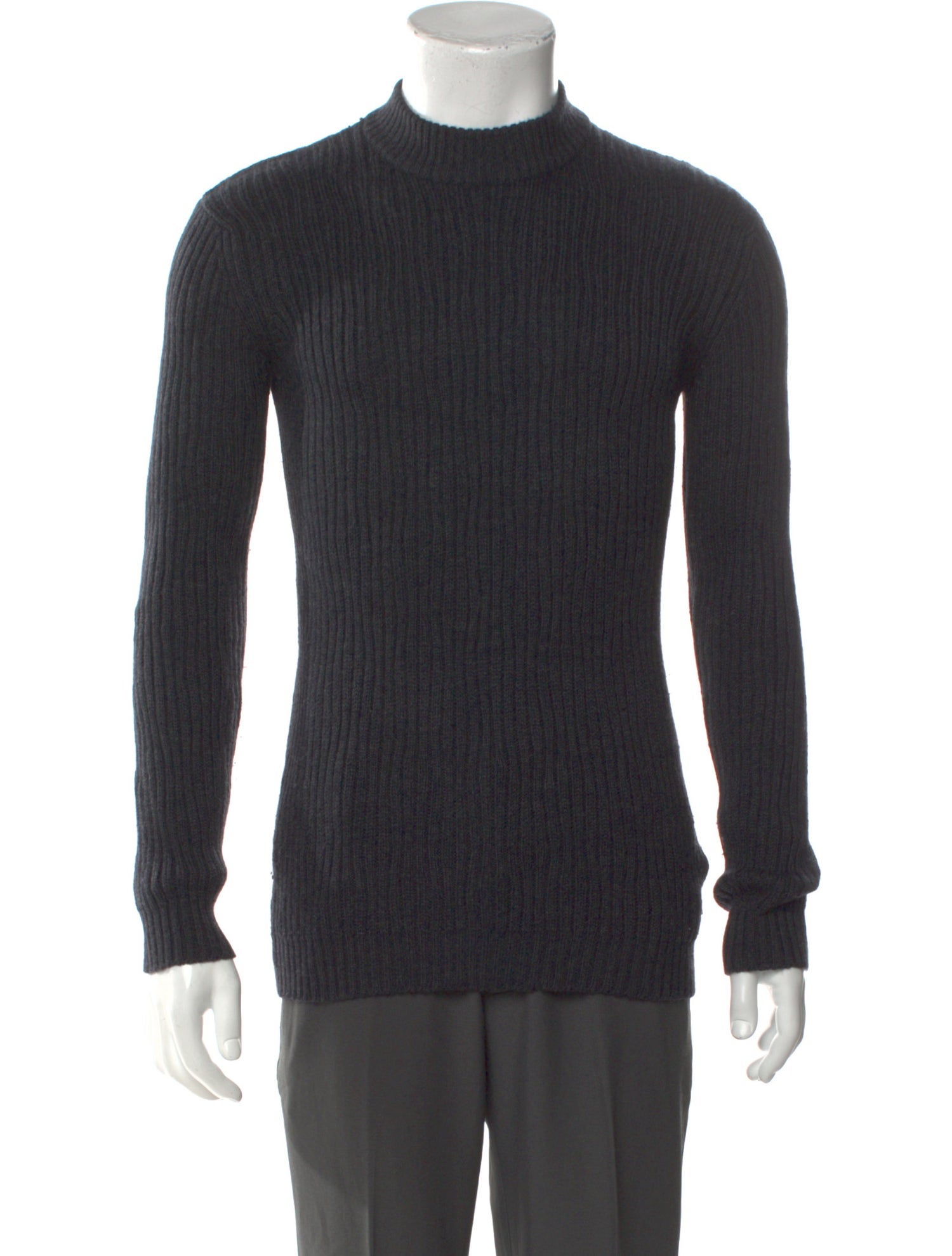 Armani Collezioni Virgin Wool Mock Neck Pullover