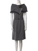 Armani Collezioni Virgin Wool Knee-Length Dress