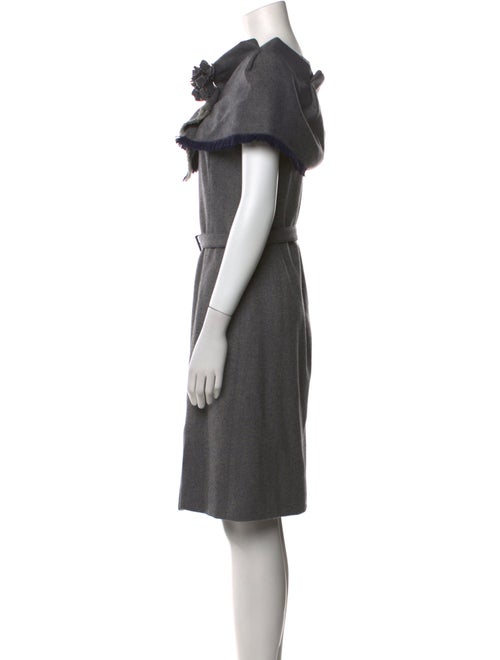 Armani Collezioni Virgin Wool Knee-Length Dress