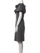 Armani Collezioni Virgin Wool Knee-Length Dress