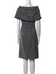 Armani Collezioni Virgin Wool Knee-Length Dress