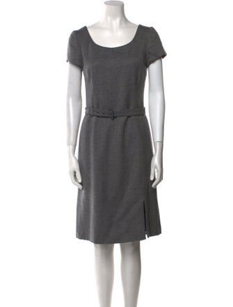 Armani Collezioni Virgin Wool Knee-Length Dress