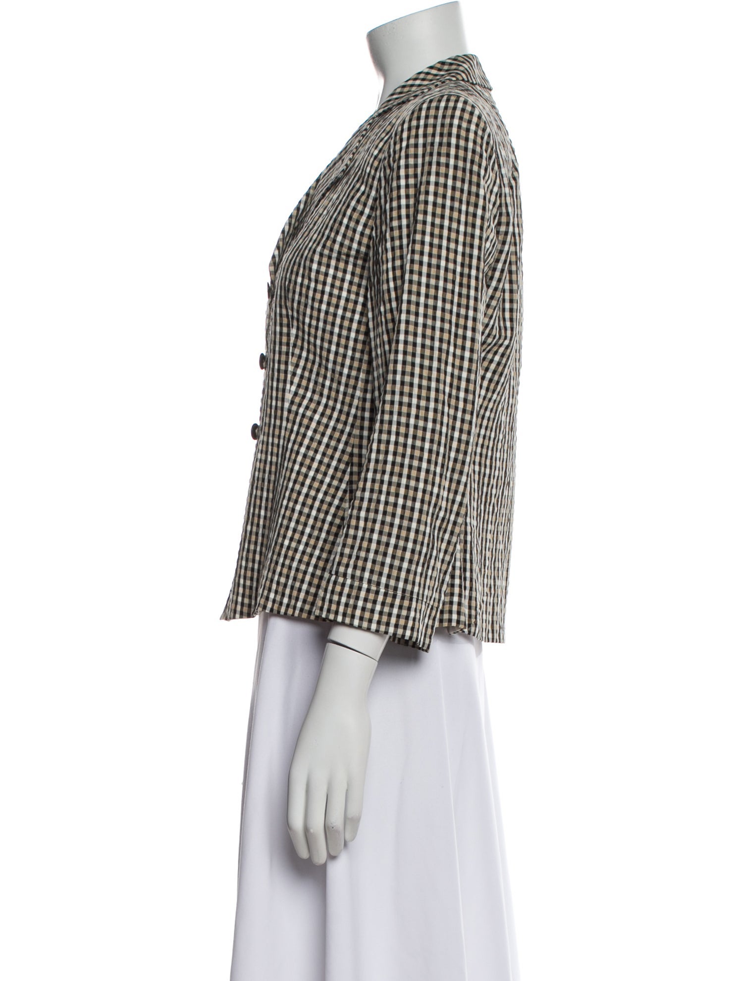 Armani Collezioni Plaid Print Blazer