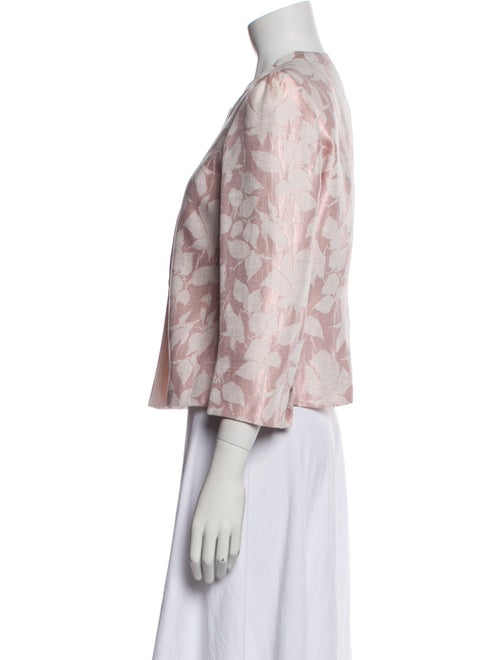 Armani Collezioni Linen Floral Print Coat