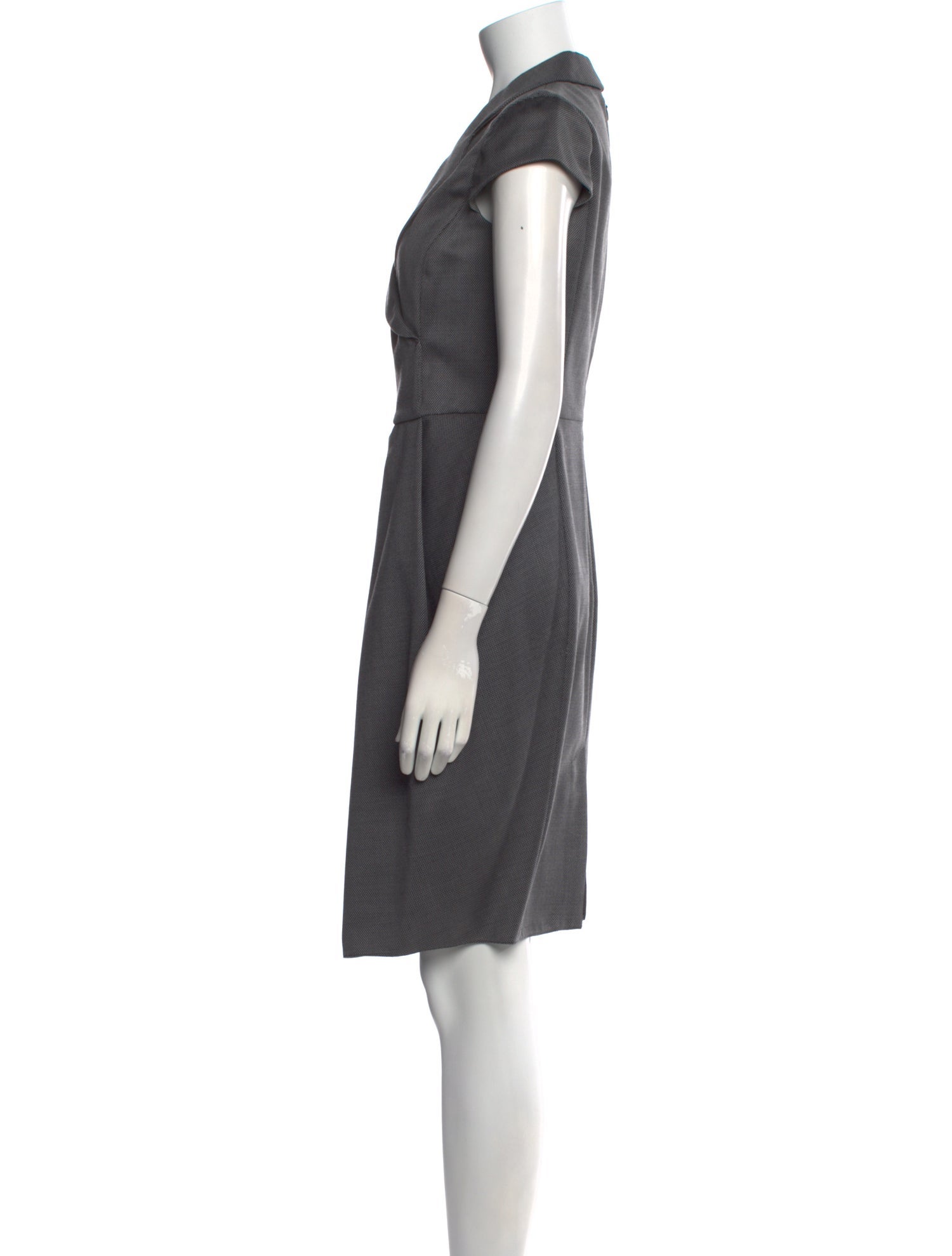 Armani Collezioni Virgin Wool Knee-Length Dress