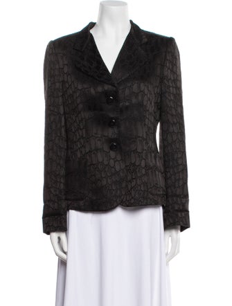 Armani Collezioni Wool Animal Print Blazer