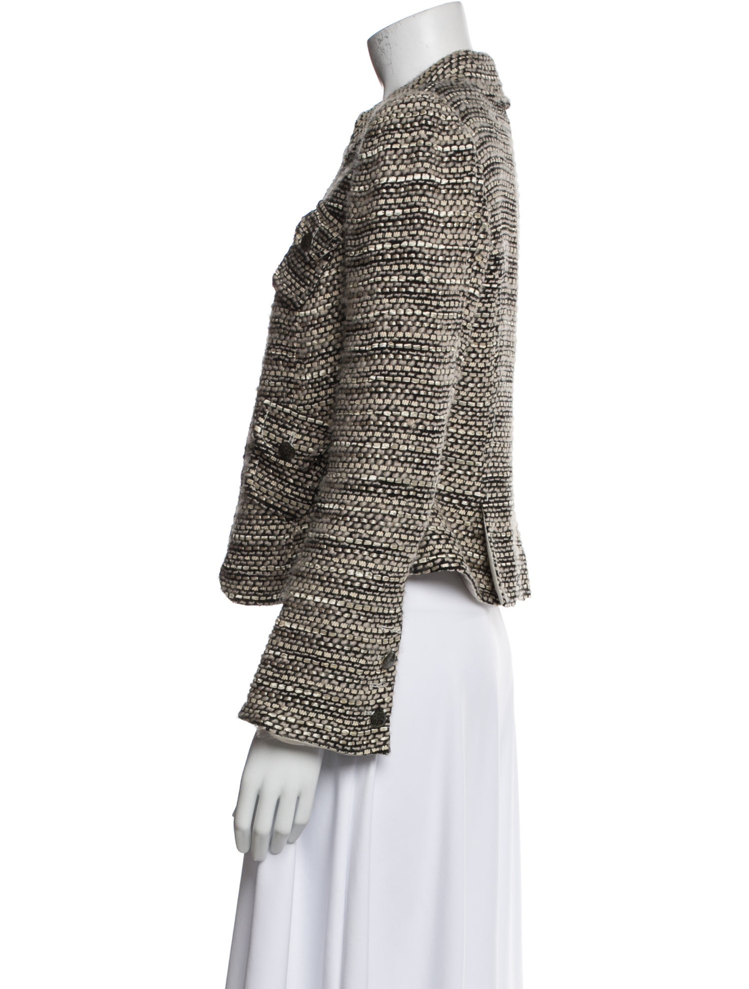 Armani Collezioni Wool Tweed Pattern Evening Jacket