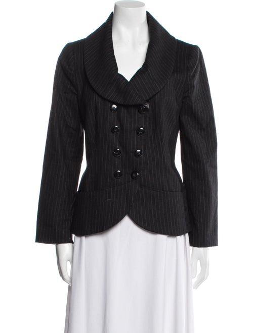 Armani Collezioni Virgin Wool Striped Evening Jacket