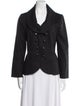 Armani Collezioni Virgin Wool Striped Evening Jacket