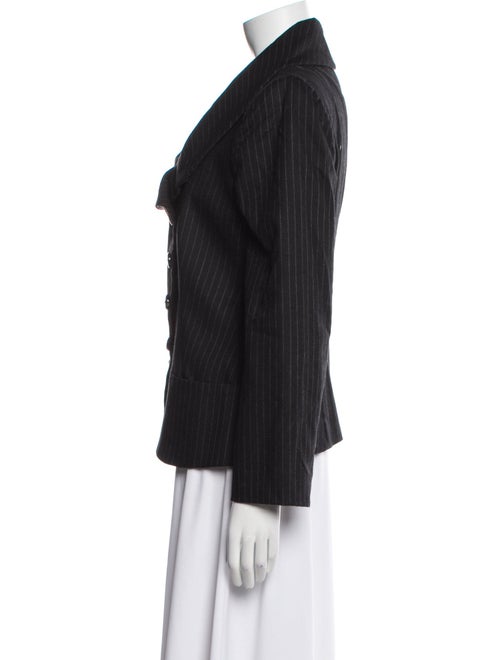 Armani Collezioni Virgin Wool Striped Evening Jacket