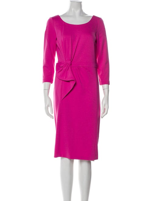 Armani Collezioni Scoop Neck Knee-Length Dress