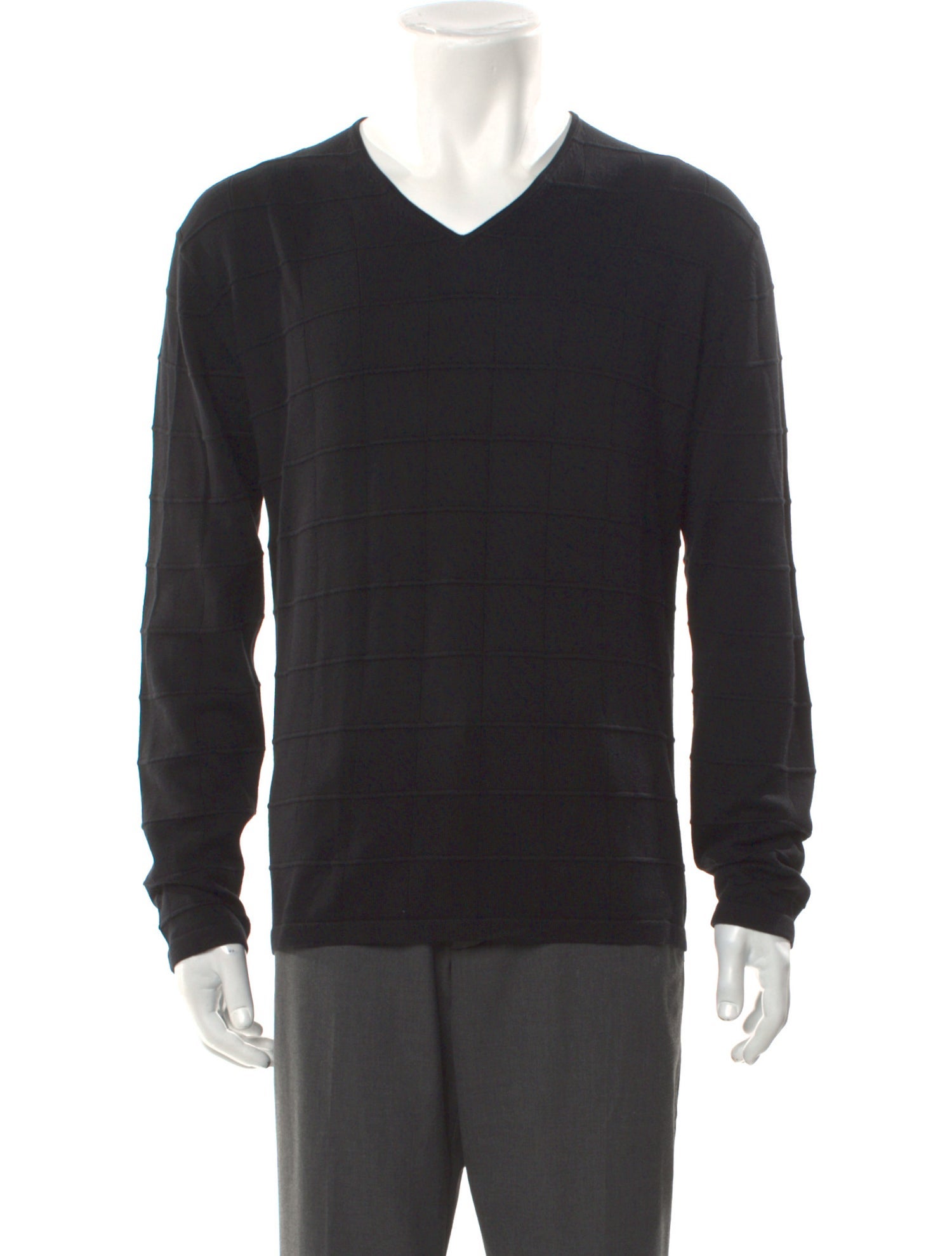 Armani Collezioni V-Neck Long Sleeve Pullover