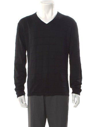 Armani Collezioni V-Neck Long Sleeve Pullover