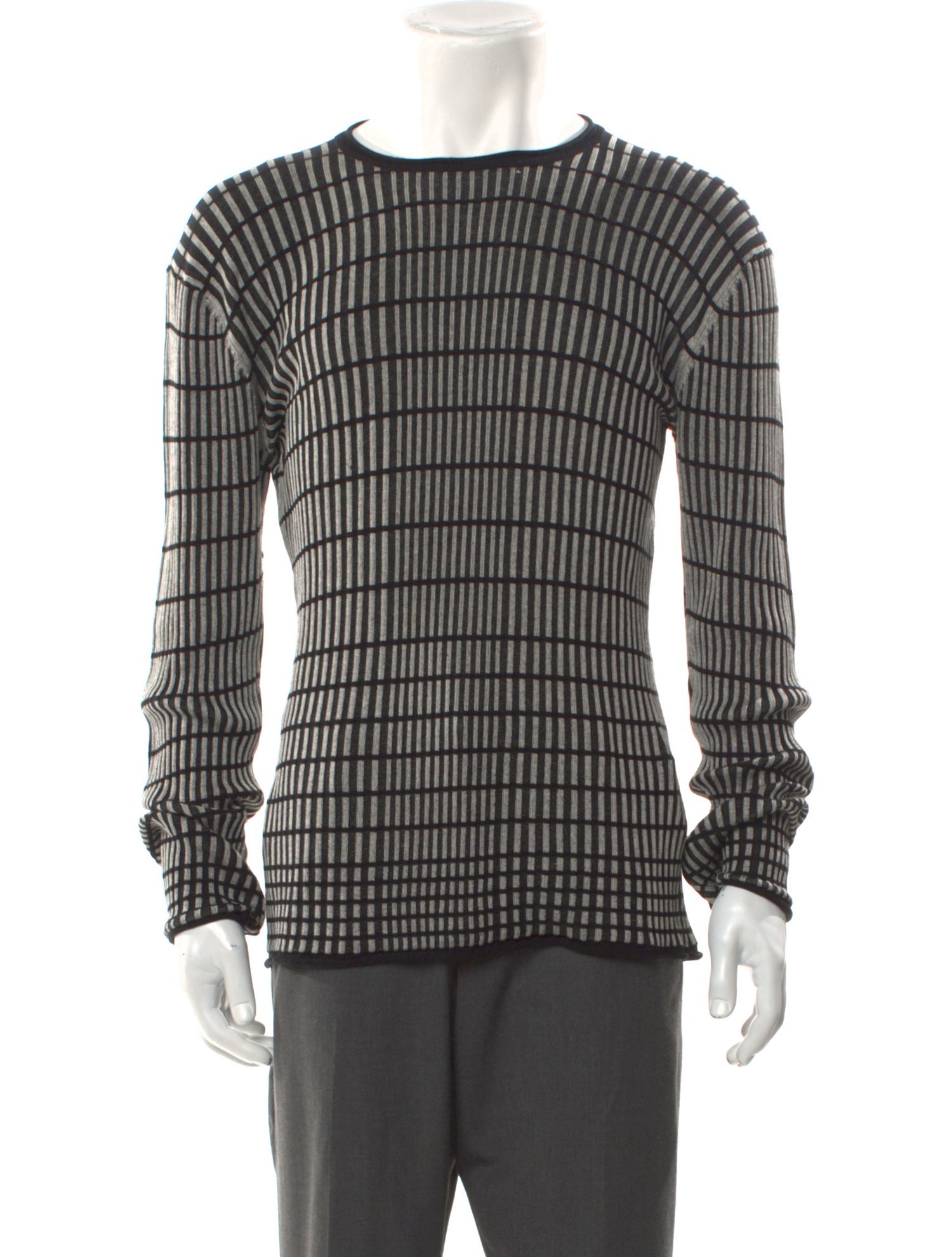 Armani Collezioni Silk Plaid Print Pullover