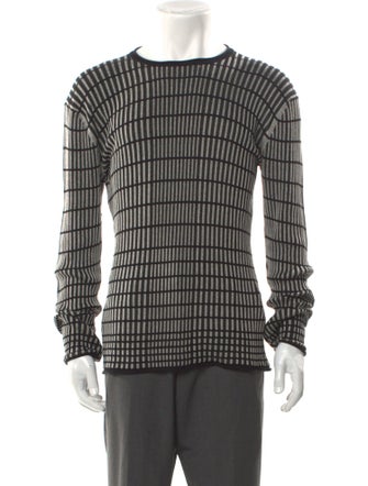 Armani Collezioni Silk Plaid Print Pullover