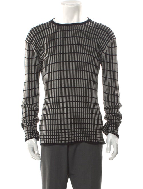 Armani Collezioni Silk Plaid Print Pullover