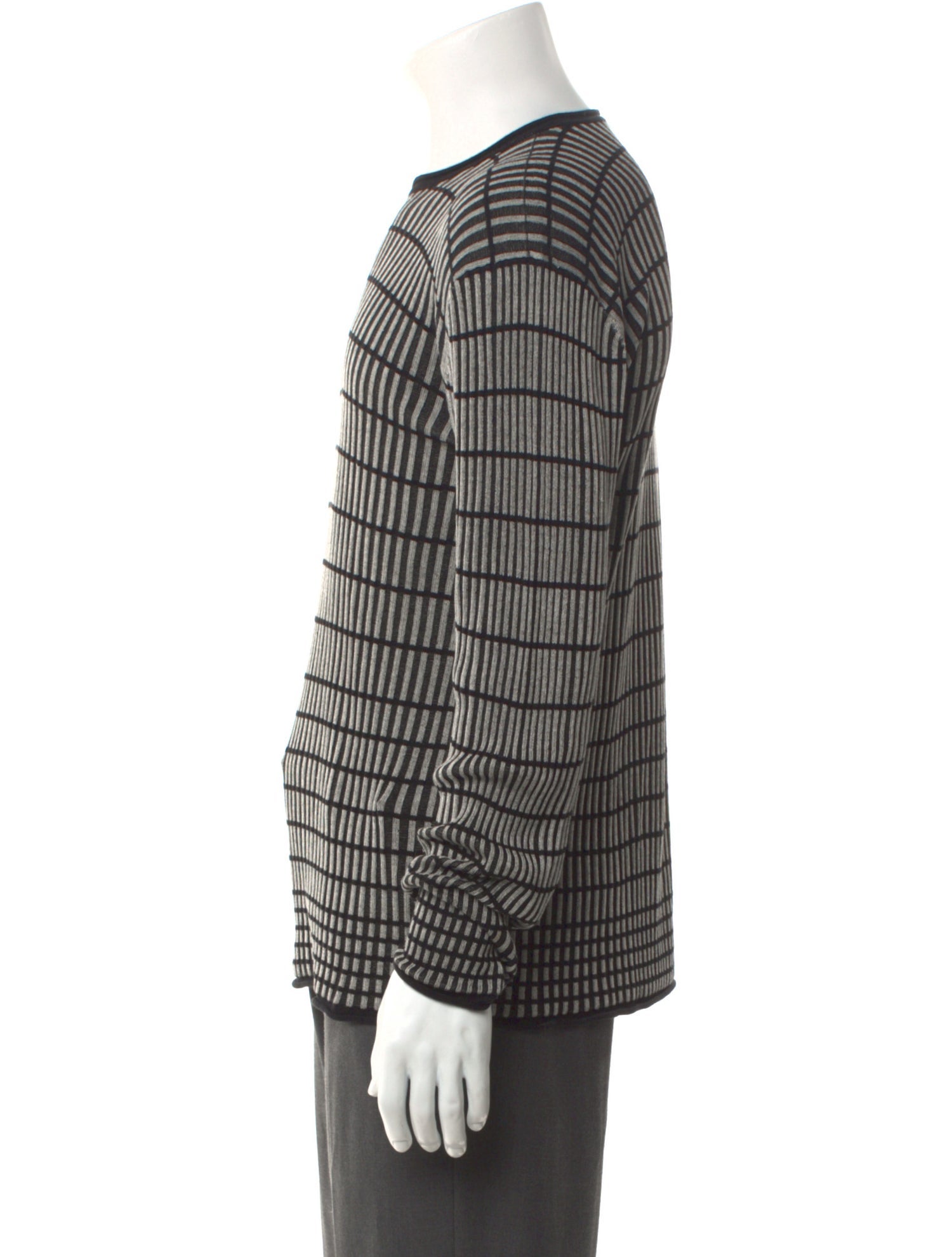 Armani Collezioni Silk Plaid Print Pullover