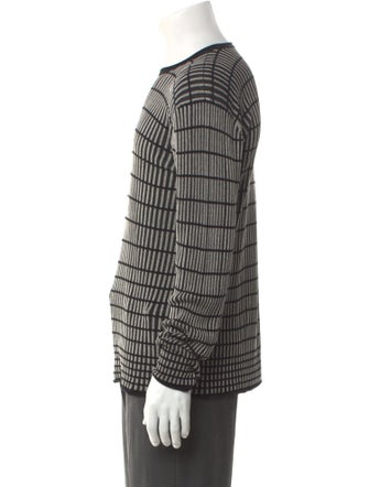 Armani Collezioni Silk Plaid Print Pullover