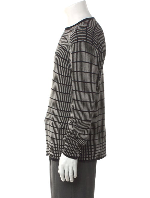 Armani Collezioni Silk Plaid Print Pullover