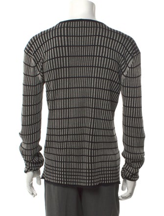 Armani Collezioni Silk Plaid Print Pullover