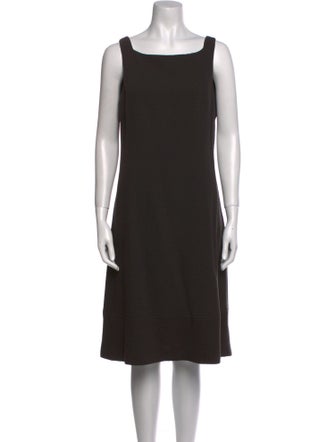 Armani Collezioni Wool Knee-Length Dress