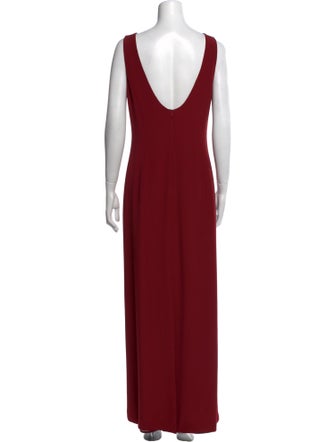 Armani Collezioni Bateau Neckline Long Dress