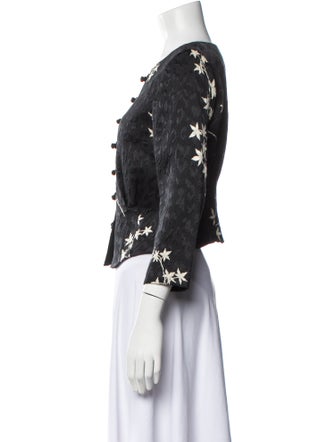 Armani Collezioni Silk Floral Print Jacket