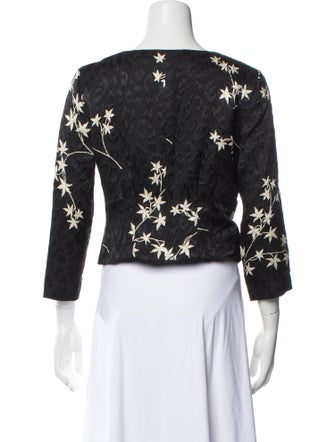 Armani Collezioni Silk Floral Print Jacket