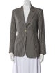 Armani Collezioni Linen Plaid Print Blazer