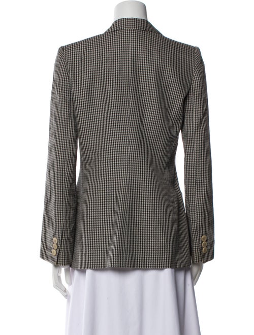 Armani Collezioni Linen Plaid Print Blazer