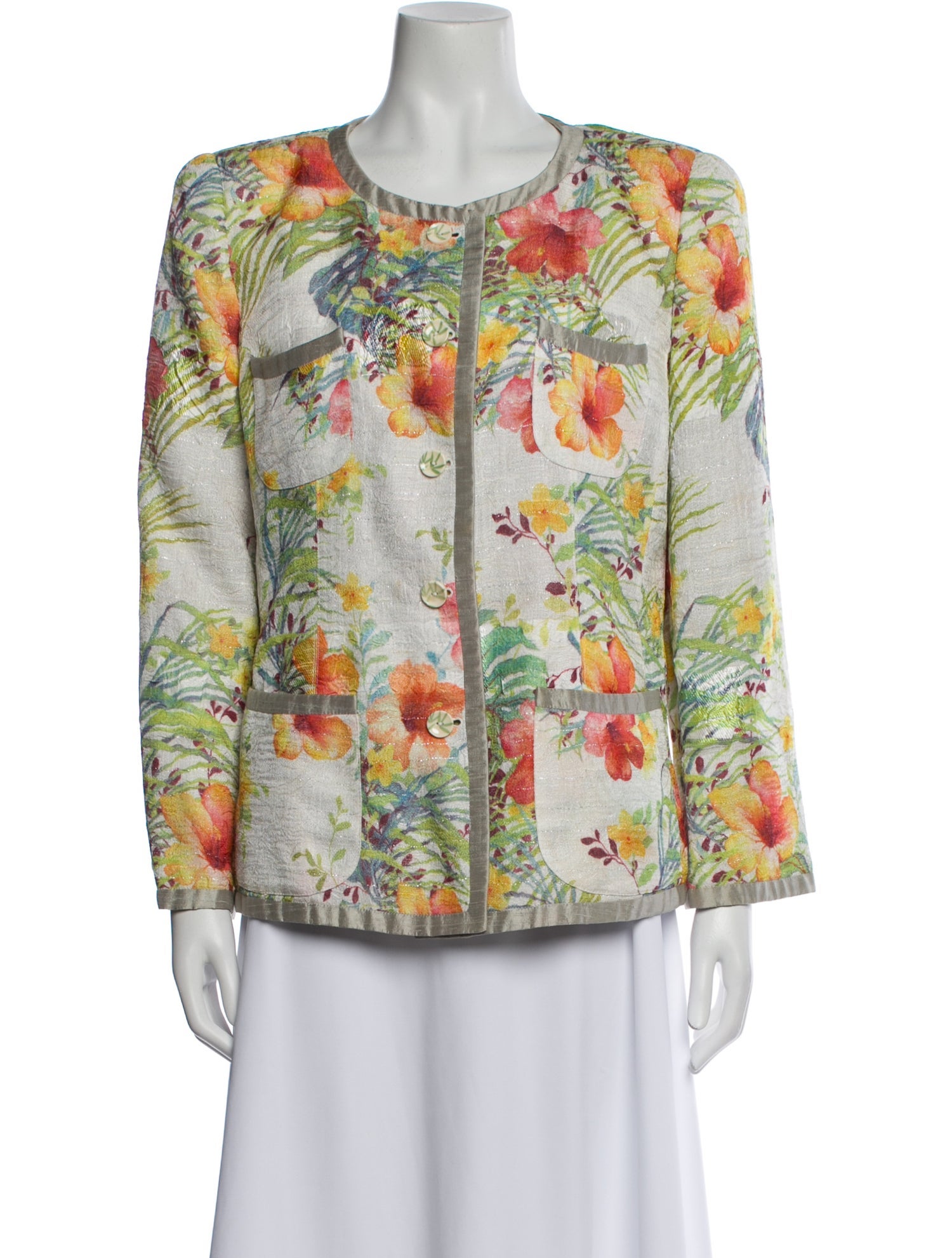 Armani Collezioni Floral Print Evening Jacket