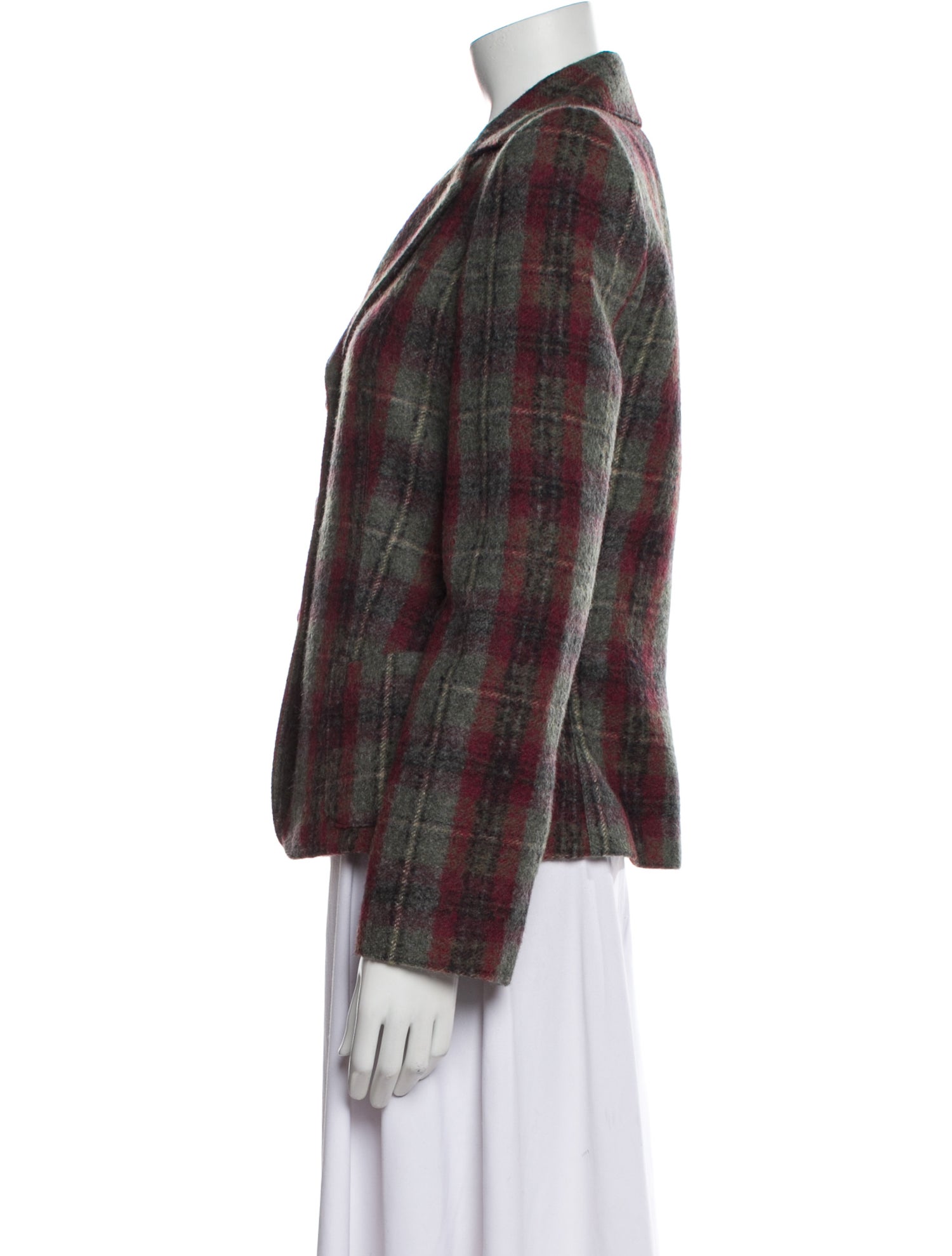 Armani Collezioni Plaid Print Blazer