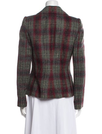 Armani Collezioni Plaid Print Blazer