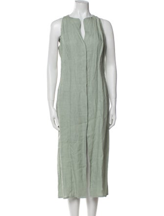 Armani Collezioni Linen Midi Length Dress