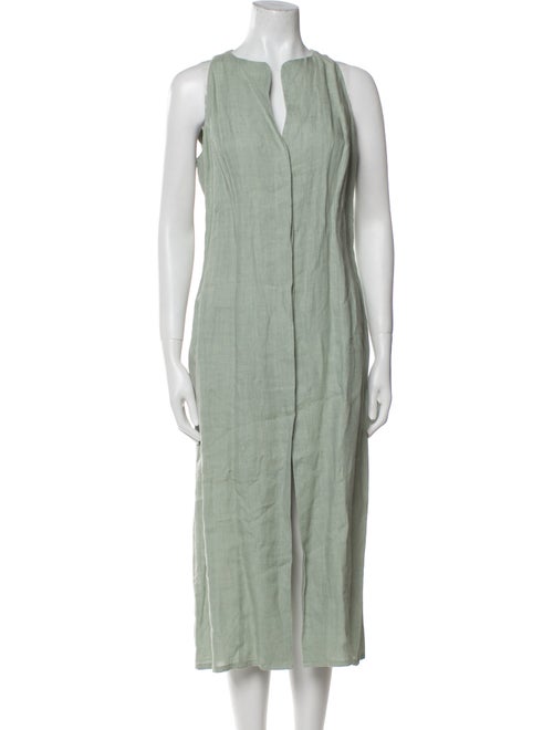 Armani Collezioni Linen Midi Length Dress