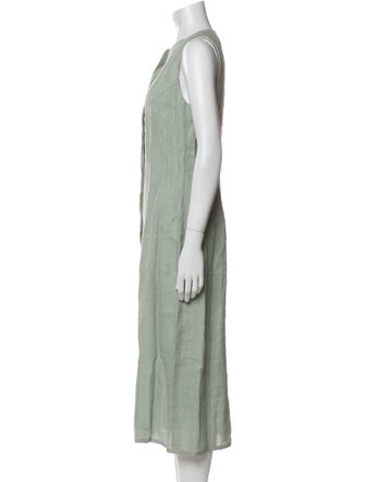 Armani Collezioni Linen Midi Length Dress