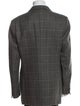 Armani Collezioni Wool Plaid Print Blazer