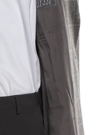 Armani Collezioni Wool Plaid Print Blazer