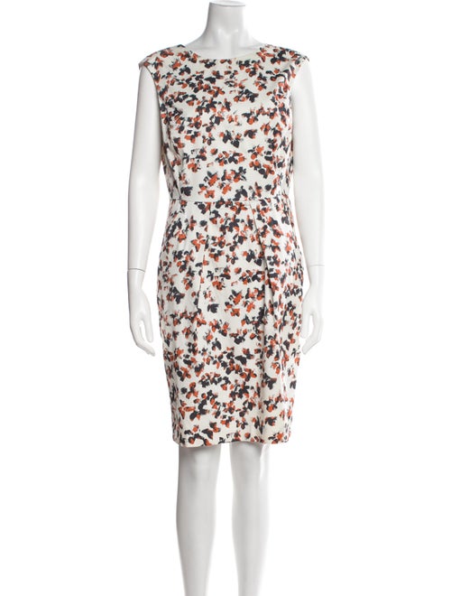 Armani Collezioni Floral Print Knee-Length Dress