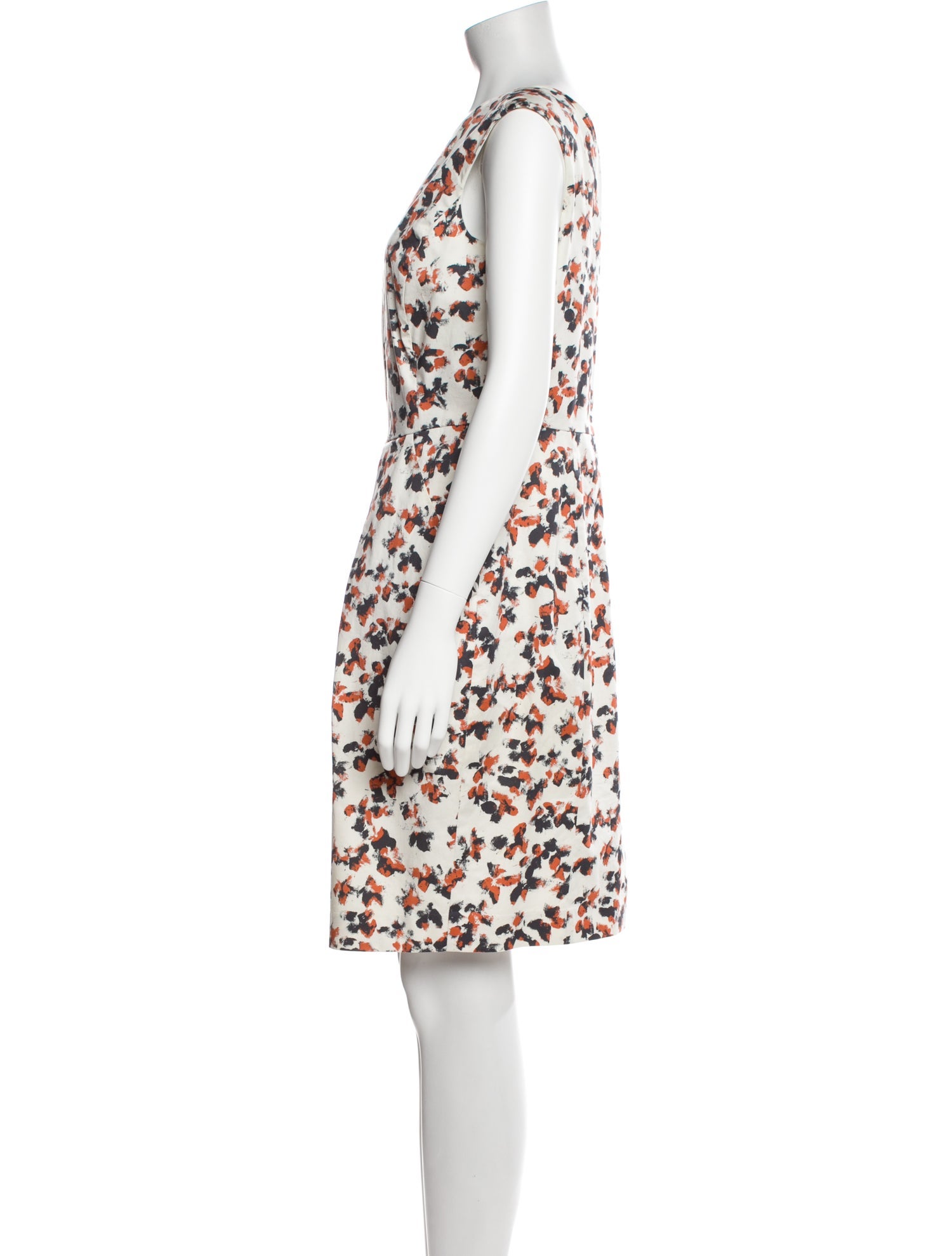 Armani Collezioni Floral Print Knee-Length Dress