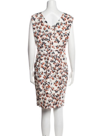 Armani Collezioni Floral Print Knee-Length Dress
