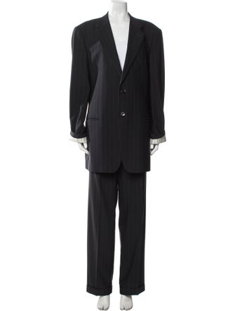Armani Collezioni Wool Striped Pantsuit