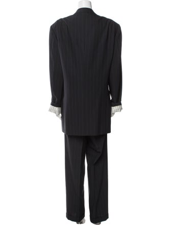 Armani Collezioni Wool Striped Pantsuit