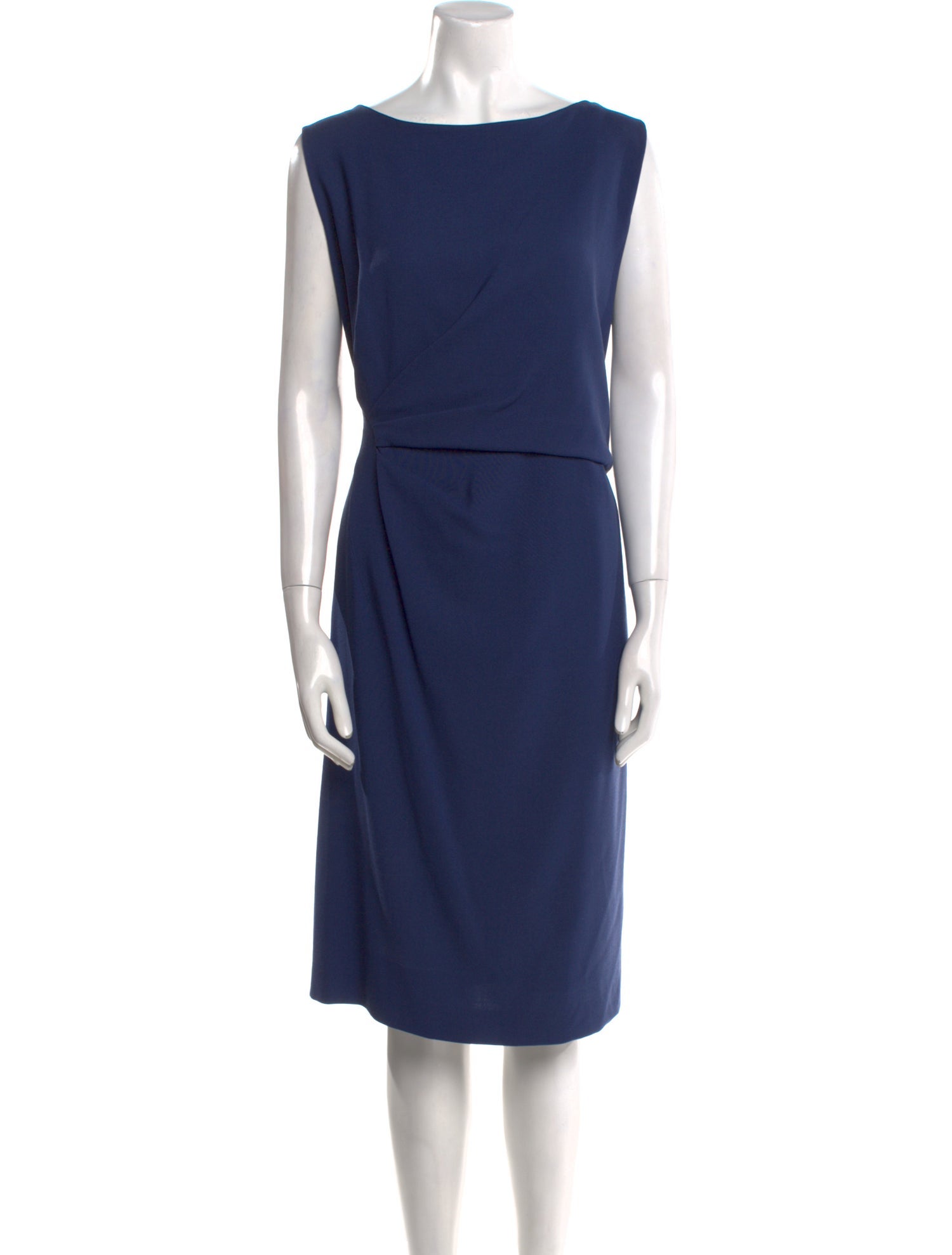 Armani Collezioni Virgin Wool Midi Length Dress