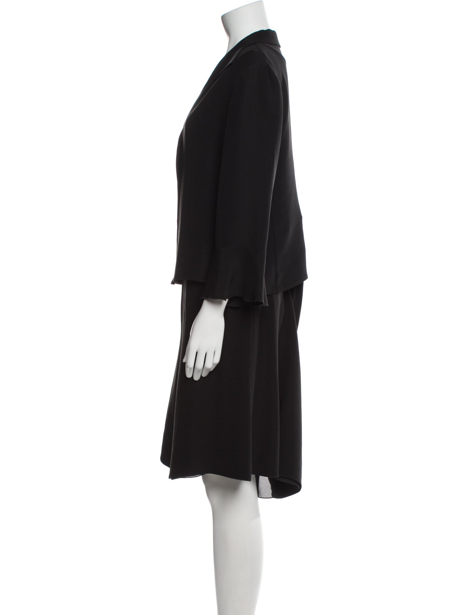 Armani Collezioni Pleated Accents Skirt Suit
